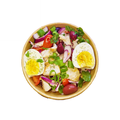 Grilled Cod Summer Salad with Vinaigrette