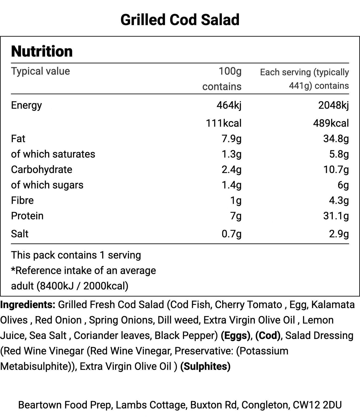 Grilled Cod Summer Salad with Vinaigrette