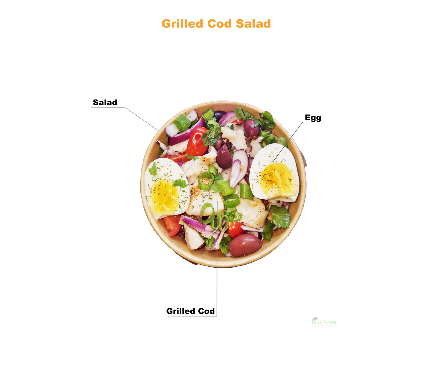 Grilled Cod Summer Salad with Vinaigrette