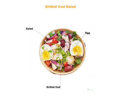 Grilled Cod Summer Salad with Vinaigrette