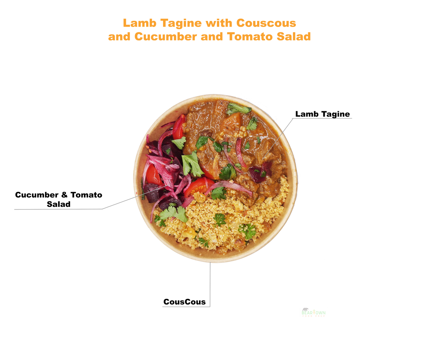 Lamb Tagine with Couscous and Tomato and Cucumber salad