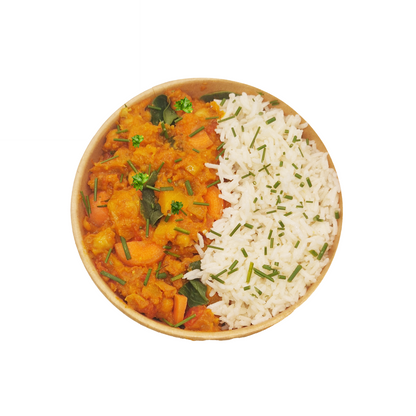 Roasted Butternut Squash & Chickpea Curry with Coconut Rice